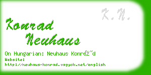 konrad neuhaus business card